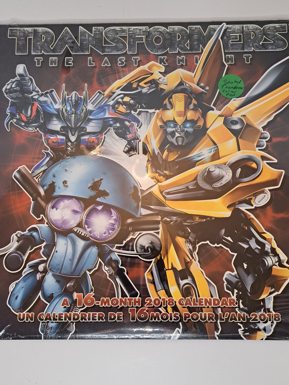 Transformers The Last Knight 16-Month 2018 Calendar - NEW